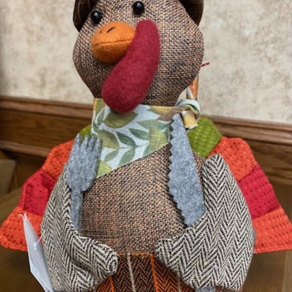 Thanksgiving Plush Turkey Decoration - Picture 3 of 4